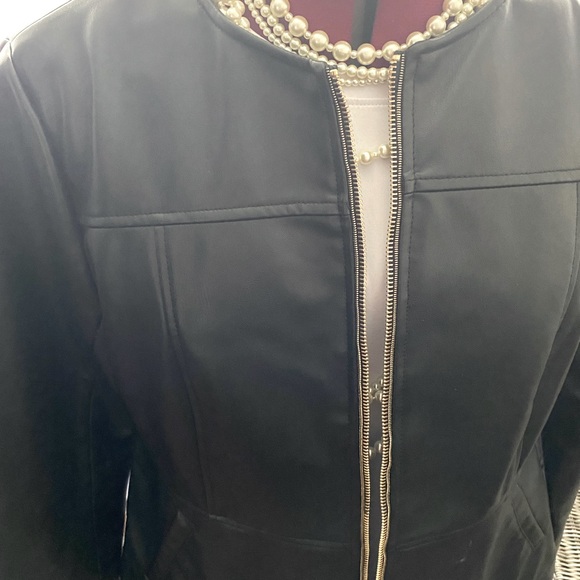 Zara Faux Leather Fitted Jacket - Picture 4 of 15